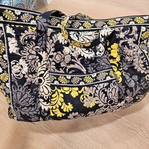 Vera Bradley Black and Yellow Floral Tote